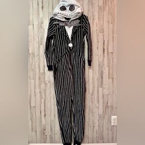 Disney Nightmare Before Christmas Jack Skellington Hooded Onesie XS